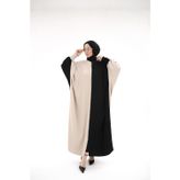YARASA ABAYA & Siyah Bej -2328