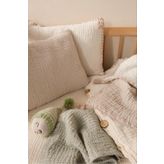 YASEMİNİNEVİ Ekru Müslin Bebek Nevresim Takımı Anne Yanı Beşiği Ölçülerinde