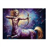 Yay Burcu Centaur Desenli Mdf Tablo 25cmX 35cm
