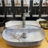Yedi Yapı Tezgah Üstü Seramik Çanak Lavabo - Mermer