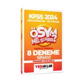Yediiklim Yayınları 2024 KPSS ÖSYM Ne Sorar Ortaöğretim-Önlisans Fasikül Tamamı Çözümlü 8 Deneme