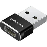 Yediseven USB A To Type C Yeni Nesil Şarj Kablosu Başlık Çevirici Dönüştürücü Adaptör Otg Siyah
