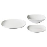 Yemek takımı, beyaz, 18 parça