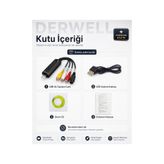 Yeni 2026 Easycap Usb 2.0 Av Analogdan Dijitale Video Ses Yakalama Ve Kayıt Kartı - Kamera Kaset Vcd Dvd Laptop Masaüstü Bilgisayar Uyumlu Dönüştürücü Adaptör