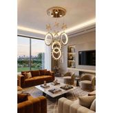 Yeni Aydınlatma Kristal Tek Yön Kafa Gold LED Avize