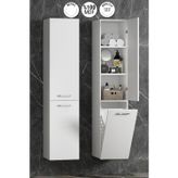 Yeni Boy 35*167 cm Beyaz MDF Sepetli Asma Banyo Boy Dolabı