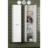Yeni Boy 35*167 cm Beyaz MDF Tek Kapaklı Asma Banyo Boy Dolabı