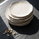 Yeni Nesil Evim 6'lı Beyaz Çiçek Görünümlü Porselen Pasta Tabağı Seti 20 cm