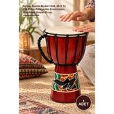 Yenilig 1 Adet Darbuka – Ahşap Batikli Model 1024, 25 x 12 cm Ritim Perküsyon Enstrümanı, Doumbek Goblet Drum