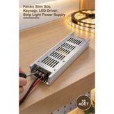 Yenilig 10 Adet CT-2561 Şerit LED Trafo 200W 12V 17A – Fansız Slim Güç Kaynağı, LED Driver, Strip Light Power Supply - 200 W