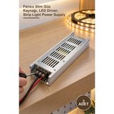 Yenilig 3 Adet CT-2561 Şerit LED Trafo 200W 12V 17A – Fansız Slim Güç Kaynağı, LED Driver, Strip Light Power Supply - 200 W