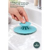 Yenilig 5 Adet Lavabo ve Küvet Tıkacı – Bükülen Yapılı Süzgeç, Saç ve Atık Tutucu, Banyo ve Mutfak Drain Stopper