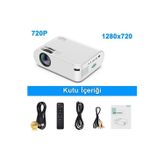 Yenilzd P62 Full Hd Destekli Wifi & İos & Android Cep Tel Yansıtma Mini Projeksiyon Cihazı