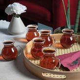 Yenimiyeni Keyfi Ala Borosilikat Kulplu 6 Lı Çay Bardağı - 6 Adet - Şeffaf