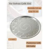 Yer Sofrası Sini 51 cm Çelik Tepsi Tepsi Paslanmaz