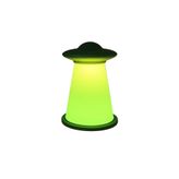 Yeşil Işıklı Modern UFO Tasarımlı Masa Lambası