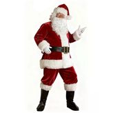 Yetişkin Noel Baba Kostümü Lüks Kadife