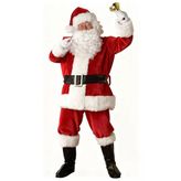 Yetişkin Noel Baba Kostümü Lüks Polar