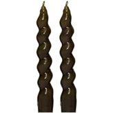 Yılbaşı 2li Twirl Glow Siyah Şamdan Mum Seti (18 cm)