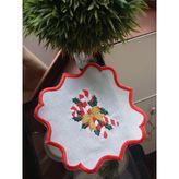 Yılbaşı baston şeker işlemeli kokteyl peçetesi 16x16cm