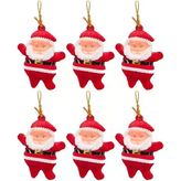 Yılbaşı Çam Ağacı Süsü Noel Baba 6'Lı 6,5Cm