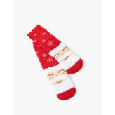 Yılbaşı Temalı Havlu Çorap Noel Baba Detaylı