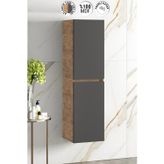 Yıldız 35*130 Cm Antrasit Gri Mat-atlantik Çam Mdf Asma Banyo Boy Dolabı