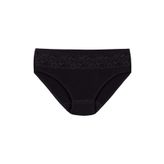 Yıldız 3786 Siyah 12 Adet Kadın Likralı Dantelli Bikini Külot