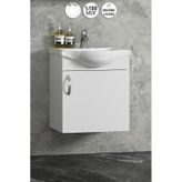 Yıldız 45 Cm Beyaz Mdf Seramik Lavabolu Asma Alt Banyo Dolabı