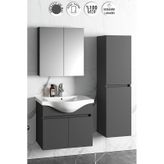 Yıldız 65+35 Cm Antrasit Gri Mdf Lavabolu Asma Banyo Dolabı Takım Antrasit - Gri