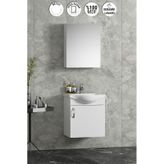 Yıldız Asma 45 Cm Beyaz Mdf Seramik Lavabolu Banyo Dolabı Takımı Beyaz