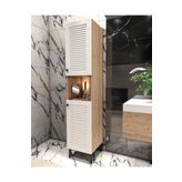 Yıldız Elegance Banyo Boy Dolabı Luxe Ahşap-Beyaz