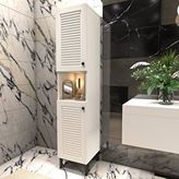 Yıldız Elegance Banyo Boy Dolabı Luxe | Mat Beyaz
