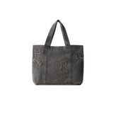 YILDIZLI DENIM TOTE ÇANTA