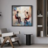 Yinyang Soyut Traverten Dokulu Tablo