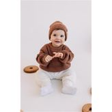 yobebek Erkek Kız Bebek Triko Bere Kiremit Renk