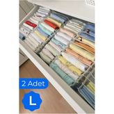 Yoko Home 2 Adet - Large 8 Gözlü Çekmece Içi Düzenleyici Organizer - 2 Adet 22 x 35 x 17 - 17 x 22 x 35 cm
