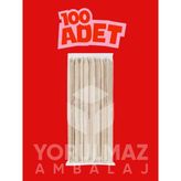 Yorulmaz Ambalaj Adana Çöp Şiş 24 cm 100 Adet – Ahşap Barbekü & Mangal Şişi Dayanıklı Tek Kullanımlık Izgara Çubuğu - 1 Adet