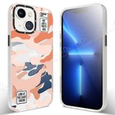 YoungKit Kamuflaj iPhone 13 Kırmızı Silikon Kılıf