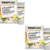 Youplus Vitamin C, Çinko, Propolis Efervesan Tablet 2 Adet