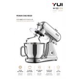 Yui M122 Plus Easy Chef Dc Motor Stand Mikser Çift Başlıklı Hoparlör Özellikli Gümüş