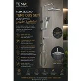 Yüksek Basınçlı Renkli Tepe Duş Seti ile Ergonomik Kullanım