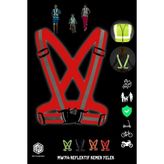 Yüksek Görünüm Reflektif Yelek Kırmızı Fosforlu Neon Bisiklet, Motosiklet,scooter Gece Ikaz Uyarı Yelek