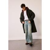 Yün Karışımlı Oversize Vintage Kaban