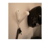 Yunus Göksu Design Motosiklet Bisiklet Scooter Kask Duvar Askısı Kask Tutucu -BEYAZ ( Vida Dübel Dahil )