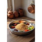 YUNUSOĞLU HOME Çiğ Köfte Sinisi Set- Paslanmaz Çelik 35 - 40 - 43 cm – Derin Yuvarlak Tepsi Seti