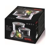 Yuvarlak 3’lü Borosilikat Cam Saklama Kabı Seti, 0.35 L + 1.00 L + 2.00 L, Sızdırmaz Kapak, Mikrodalga-Fırın-Buzdolabı-Bulaşık Makinesi Uyumlu - standart