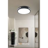 Yuvarlak Model Modern Plafonyer Avize 30 Cm Siyah