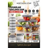 Yuvarlak Saklama Kabı 400 ml 6 Adet