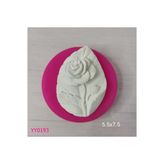 Yy0193 Yaprak Üzerinde Gül Silikon Kalıp